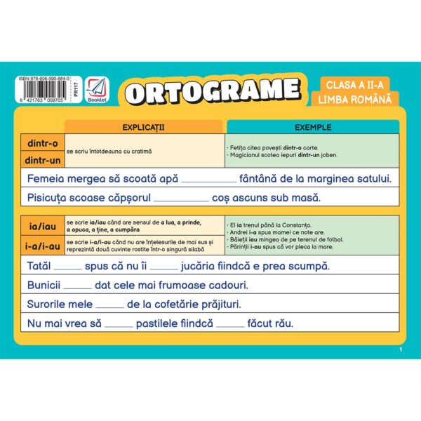 Pliant Ortograme - clasa a II-a